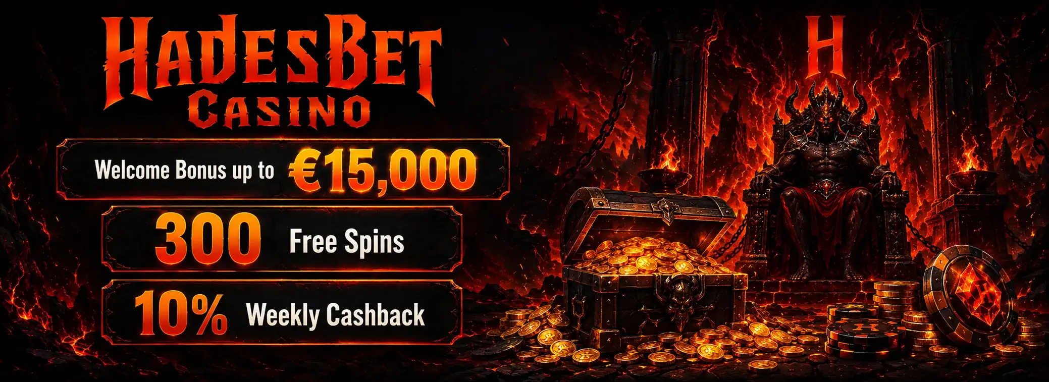 £15,000 + 300 free spins